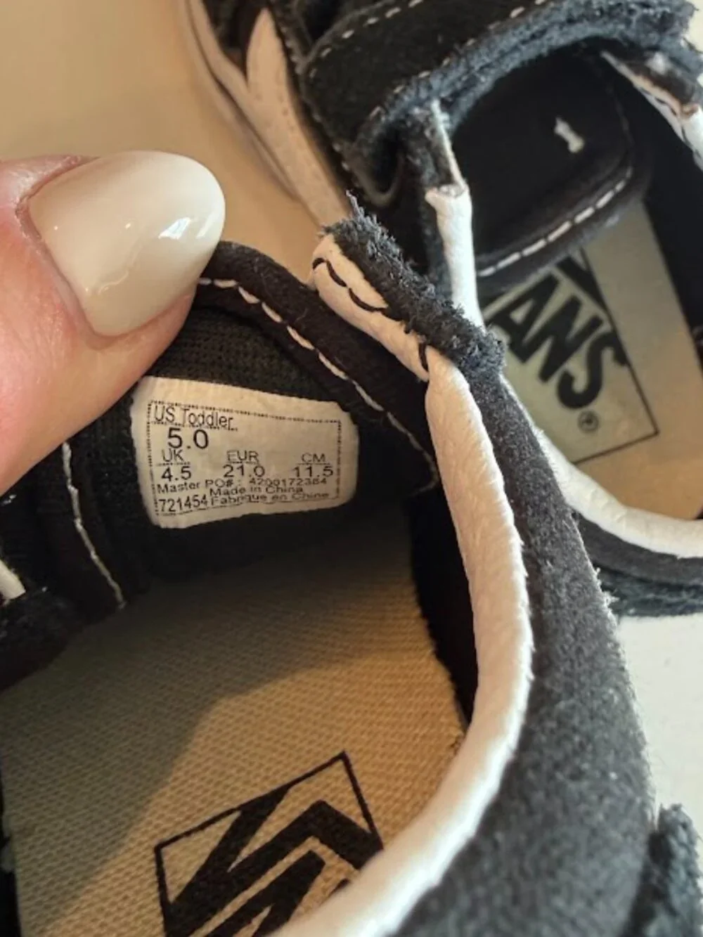 VANS Toddler Old School V Shoe Size 5C